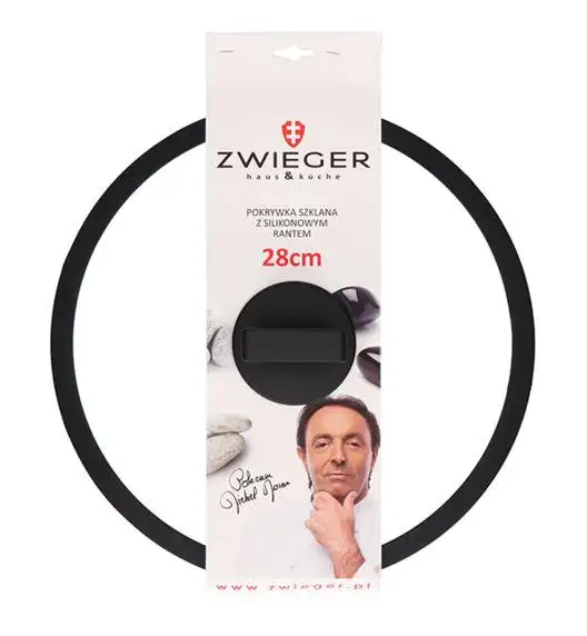 ZWIEGER OBSIDIAN Patelnia 28 cm + pokrywka / powłoka GREBLON C3+ non- stick