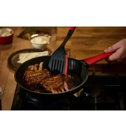 ZWIEGER OBSIDIAN Komplet patelni 20, 24, 28 cm + pokrywka 24, 28 cm / powłoka GREBLON non- stick/