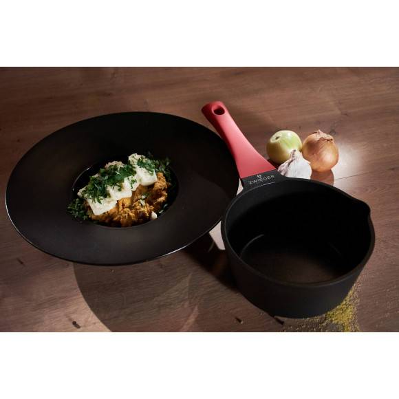 ZWIEGER OBSIDIAN Komplet garnków z pokrywkami 6 el + patelnie Zwieger Obsidian 20, 28 cm
