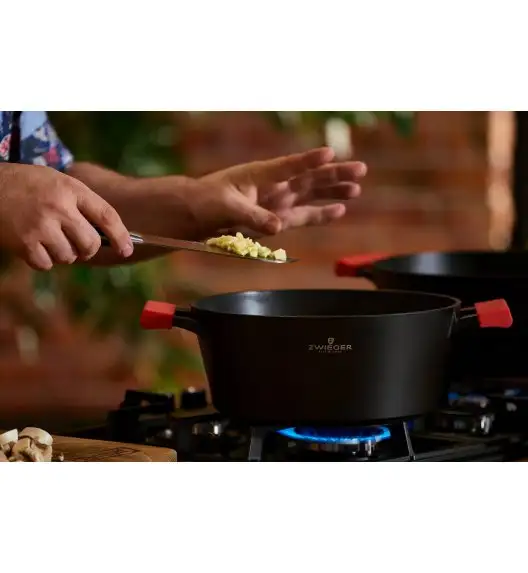 ZWIEGER OBSIDIAN Komplet garnków z pokrywkami 3 L, 5 L / GREBLON C3+