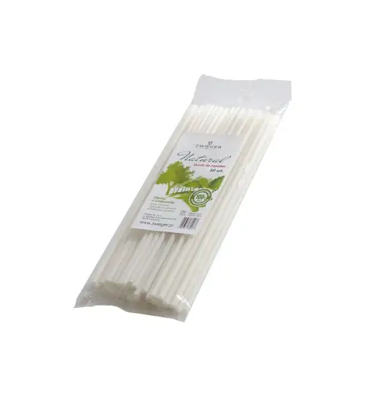 ZWIEGER NATURAL Słomki koktajlowe biodegradowalne / 25 szt.