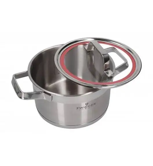 ZWIEGER KLASSIKER Komplet garnków z pokrywkami 11 el / stal nierdzewna SS 304 + Patelnie Obsidian 24, 28 cm