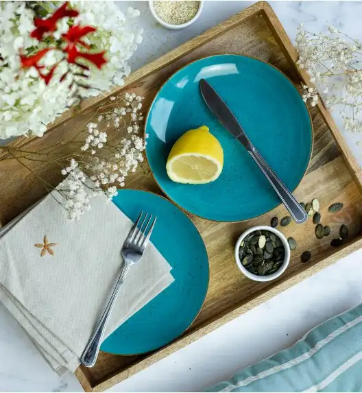 LUBIANA BOSS 6630L Serwis obiadowy 36 el / 12 osób / morski / porcelana ręcznie malowana