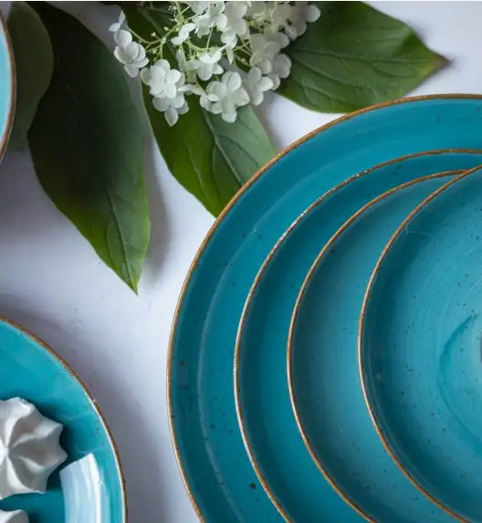 LUBIANA BOSS 6630L Talerz obiadowy 27 cm / morski / porcelana ręcznie malowana