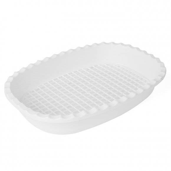 PLASTIC FORTE Taca do rozmrażania z ociekaczem / 32x21,5x6 cm / biały / tworzywo sztuczne