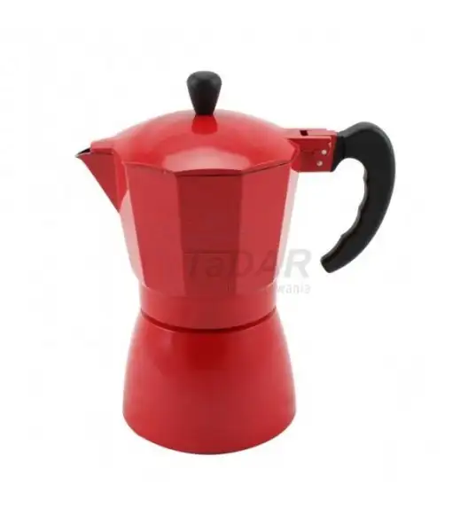 Kawiarka do espresso Tadar Venetto aluminium 300 ml/6 filiżanek czerwona.