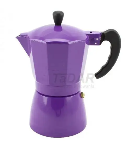 Kawiarka do espresso Tadar Venetto aluminium 300 ml/6 filiżanek fioletowa.