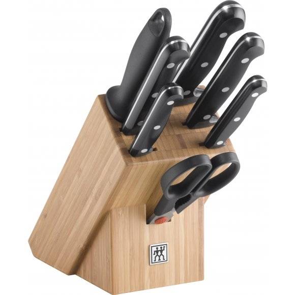 ZWILLING TWIN CHEF zestaw 5 noży w bloku / 8 elementów / stal nierdzewna