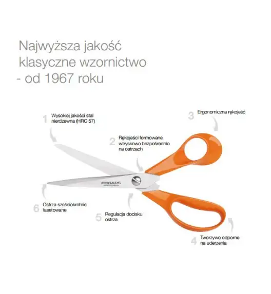 FISKARS CLASSIC 1003025 Nożyczki fryzjerskie 17 cm / stal nierdzewna