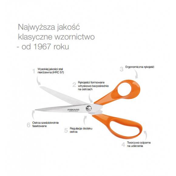 FISKARS CLASSIC 1003025 Nożyczki fryzjerskie 17 cm / stal nierdzewna