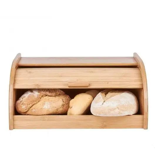 TADAR Chlebak bambusowy 27x40x18 cm / jasne drewno bambusowe