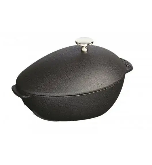 STAUB SPECIAL COCOTTE Garnek żeliwny owalny małża / 2 l / czarny / żeliwo