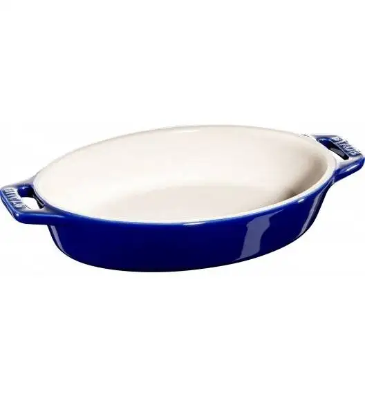 STAUB COOKING Owalny półmisek ceramiczny / 400 ml / Ø 17 cm / niebieski / ceramika