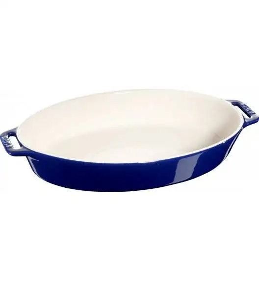 STAUB COOKING Owalny półmisek ceramiczny / 4 l / 37 cm / niebieski / ceramika