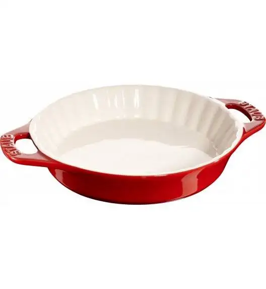 STAUB COOKING Okrągły półmisek ceramiczny do ciast / 1,2 l / Ø 24 cm / czerwony / ceramika