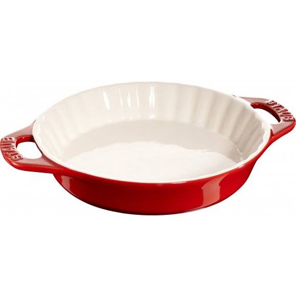 STAUB COOKING Okrągły półmisek ceramiczny do ciast / 1,2 l / Ø 24 cm / czerwony / ceramika