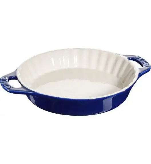STAUB COOKING Okrągły półmisek ceramiczny do ciast / 1,2 l / Ø 24 cm / niebieski / ceramika