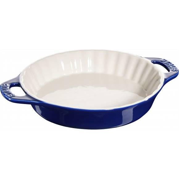 STAUB COOKING Okrągły półmisek ceramiczny do ciast / 1,2 l / Ø 24 cm / niebieski / ceramika