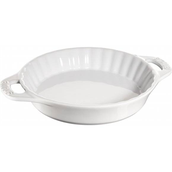STAUB COOKING Okrągły półmisek ceramiczny do ciast / 1,2 l / Ø 24 cm / biały / ceramika