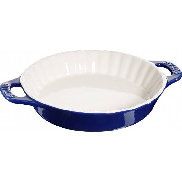 STAUB COOKING Okrągły półmisek ceramiczny do ciast / 2 l / Ø 28 cm / niebieski / ceramika