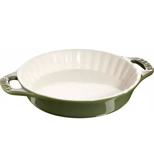 STAUB COOKING Okrągły półmisek ceramiczny do ciast / 1,2 l / Ø 24 cm / zielony / ceramika