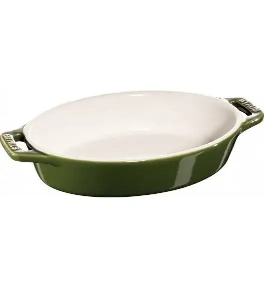 STAUB COOKING Owalny półmisek ceramiczny / 400 ml / Ø 17 cm / zielony / ceramika