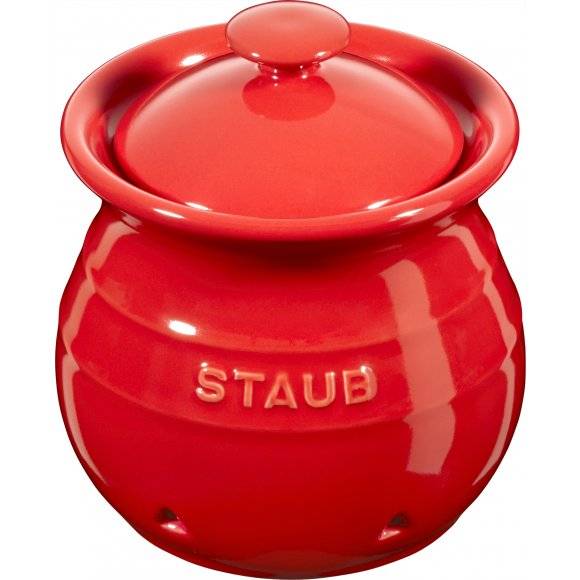 STAUB STORAGE Pojemnik do przechowywania czosnku / 500 ml / czerwony / ceramika