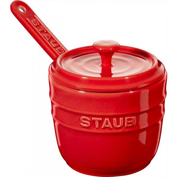 STAUB STORAGE Pojemnik na sól z łyżeczką 9 cm / 250 ml / czerwony / ceramika