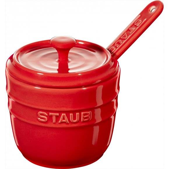 STAUB STORAGE Pojemnik na sól z łyżeczką 9 cm / 250 ml / czerwony / ceramika