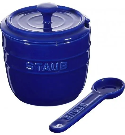 STAUB STORAGE Pojemnik na sól z łyżeczką 9 cm / 250 ml / niebieski / ceramika