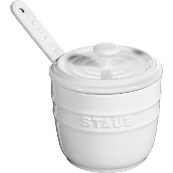 STAUB STORAGE Pojemnik na sól z łyżeczką 9 cm / 250 ml / biały / ceramika