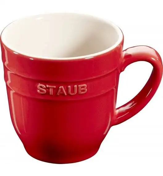 STAUB SERVING Kubek ceramiczny / 350 ml / czerwony / ceramika