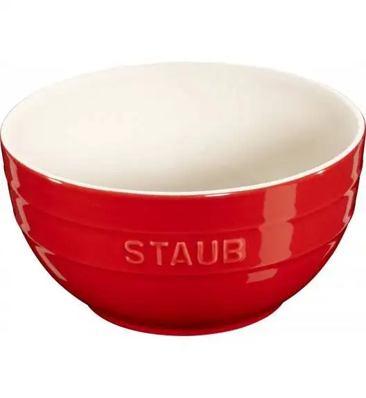 STAUB SERVING Miska okrągła / Ø 17 cm / 1,2 l / czerwony / ceramika