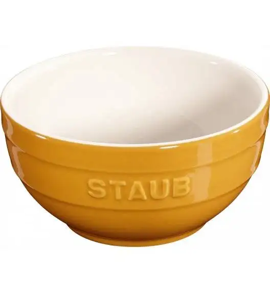 STAUB SERVING Miska okrągła / Ø 12 cm / 0,4 l / musztardowy / ceramika