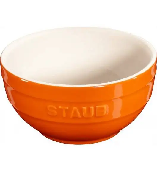 STAUB SERVING Miska okrągła / Ø 12 cm / 0,4 l / pomarańczowy / ceramika