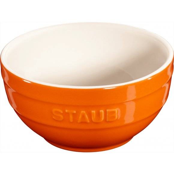 STAUB SERVING Miska okrągła / Ø 12 cm / 0,4 l / pomarańczowy / ceramika