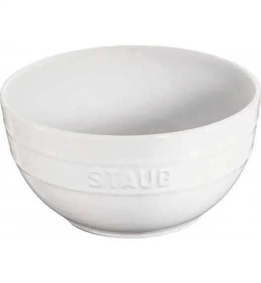 STAUB SERVING Miska okrągła / Ø 17 cm / 1,2 l / biały / ceramika