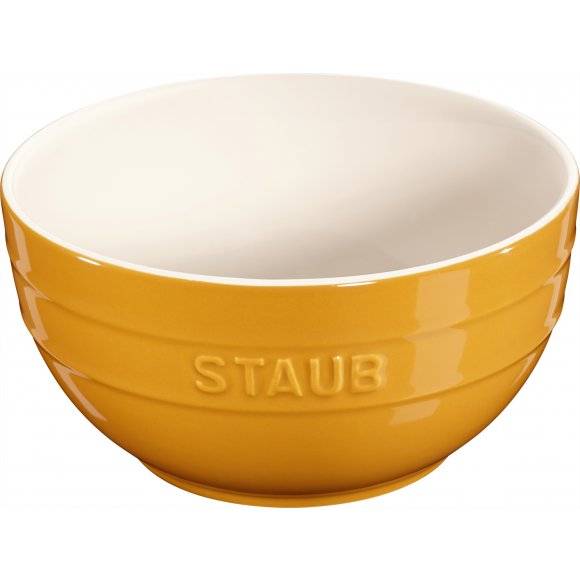 STAUB SERVING Miska okrągła / Ø 17 cm / 1,2 l / musztardowy / ceramika