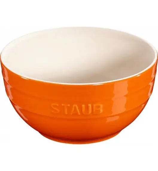 STAUB SERVING Miska okrągła / Ø 17 cm / 1,2 l / pomarańczowy / ceramika