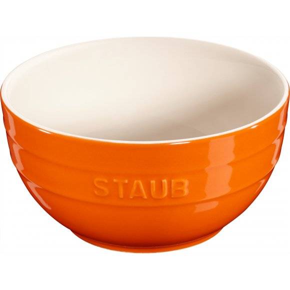 STAUB SERVING Miska okrągła / Ø 17 cm / 1,2 l / pomarańczowy / ceramika