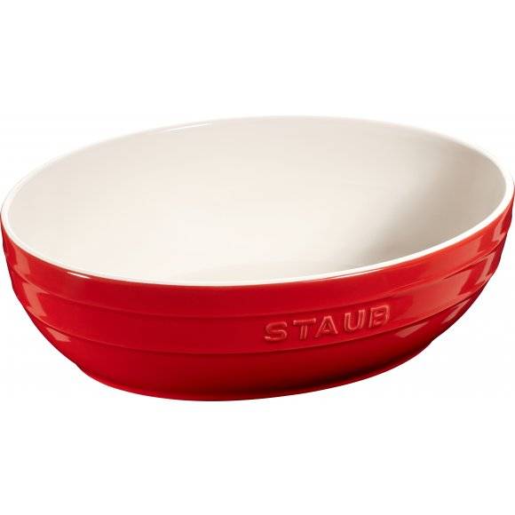 STAUB SERVING Zestaw 2 misek okrągłych / Ø 23, 27 cm / czerwony / ceramika