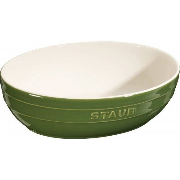 STAUB SERVING Zestaw 2 misek okrągłych / Ø 23, 27 cm / zielony / ceramika
