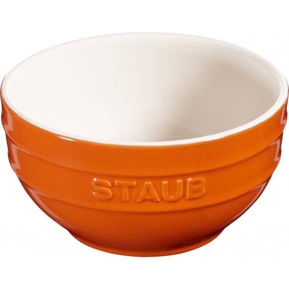 STAUB SERVING Miska okrągła / Ø 14 cm / 0,7 l / pomarańczowy / ceramika