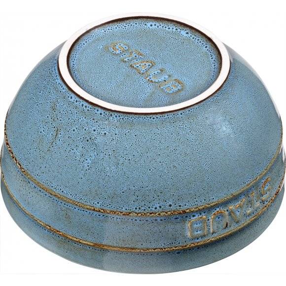 STAUB SERVING Miska okrągła / Ø 12 cm / 0,4 l / antyczny turkusowy / ceramika