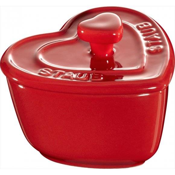 STAUB XS-MINIS Garnek do serwowania serce / 2 sztuki / 100 ml / czerwony / ceramika