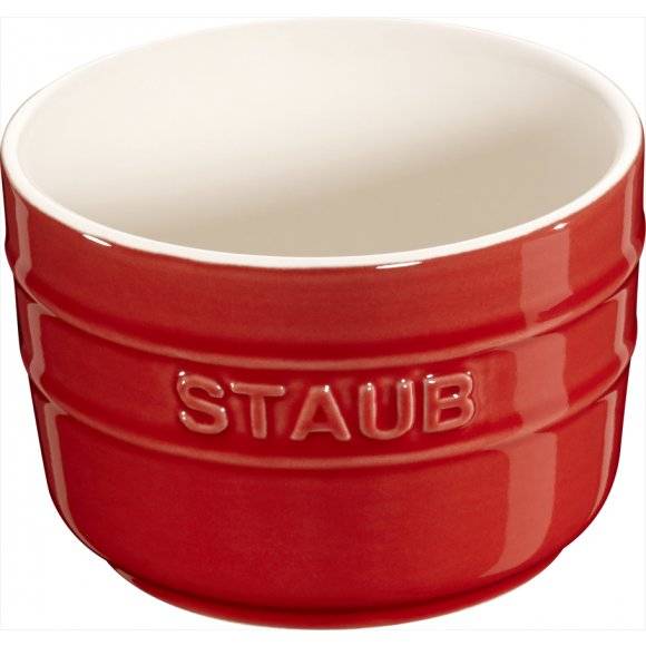 STAUB XS-MINIS Ramekin okrągły / 2 sztuki / 150 ml / czerwony / ceramika
