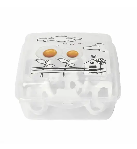 TADAR HEGA Pojemnik na 6 jajek / 7,5 x 15 x 15 cm / transparentny / tworzywo sztuczne