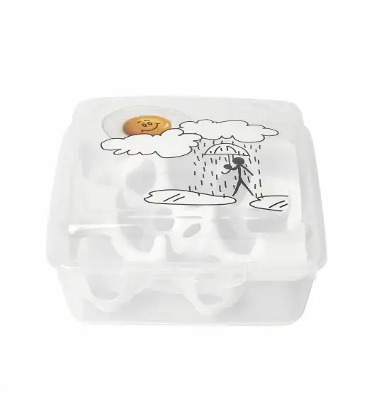 TADAR HEGA Pojemnik na 6 jajek / 7,5 x 15 x 15 cm / transparentny / tworzywo sztuczne