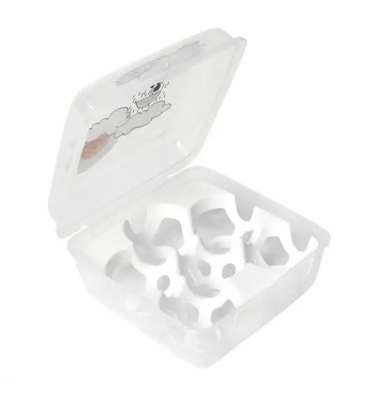 TADAR HEGA Pojemnik na 6 jajek / 7,5 x 15 x 15 cm / transparentny / tworzywo sztuczne