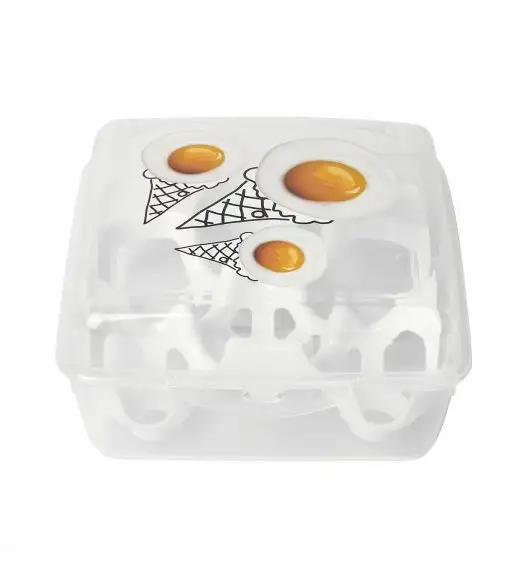 TADAR HEGA Pojemnik na 6 jajek / 7,5 x 15 x 15 cm / transparentny / tworzywo sztuczne